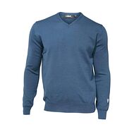 Ivanhoe V-ringad Pullover Ull,  Steel Blue